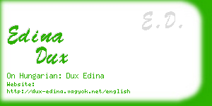 edina dux business card